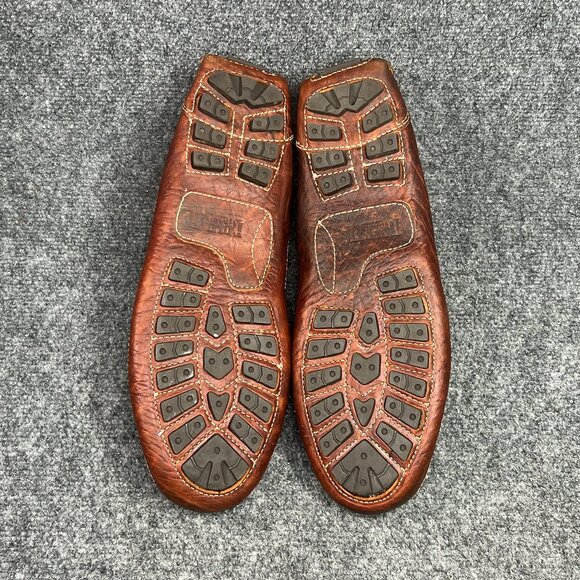 Duluth Trading Co. Bison Leather Driving Moccasins Mens 12 Brown Slip On Loafers - Picture 10 of 12